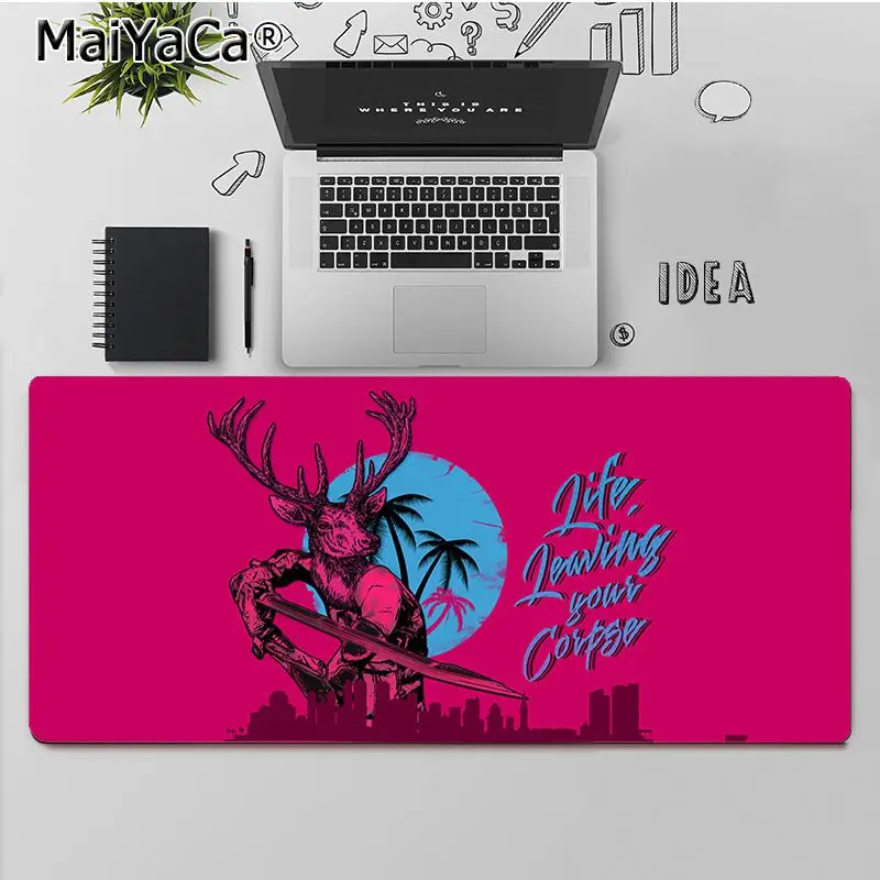 

MaiYaCa High Quality Hotline Miami Beautiful Anime Mouse Mat Free Shipping Large Mouse Pad Keyboards Mat
