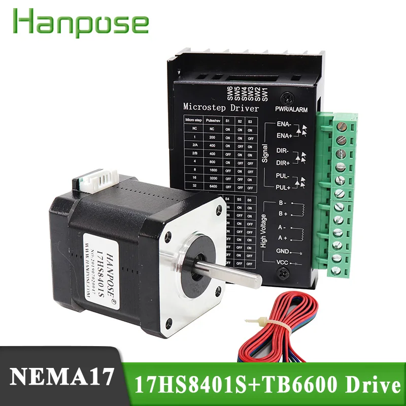 42 моторный привод TB6600 с шаговым двигателем 4 lead Nema17 48 мм/78Oz in/1.8a Nema 17 мотор 42BYGH 1.8A