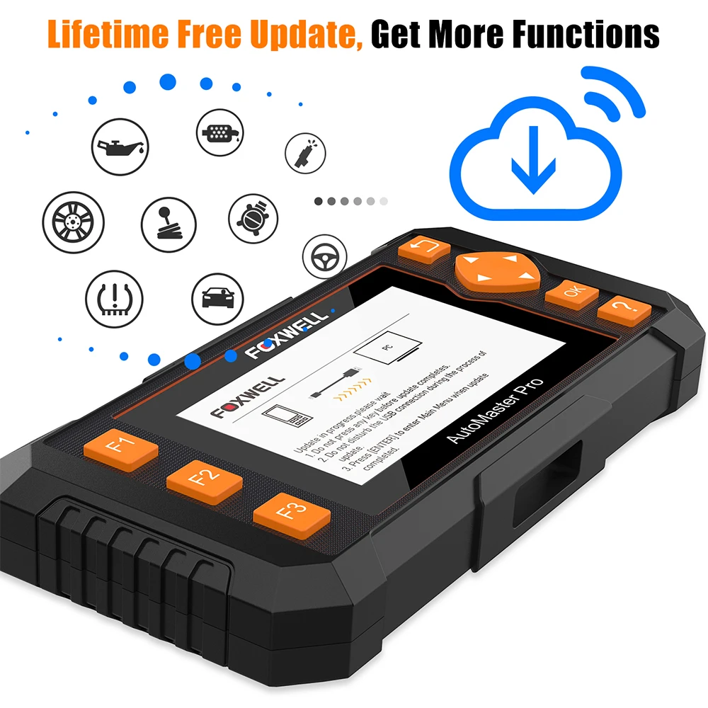 Foxwell NT634 OBD2 автомобильный сканер четыре системы EPB Oil DPF Reset 11 специальные функции OBD