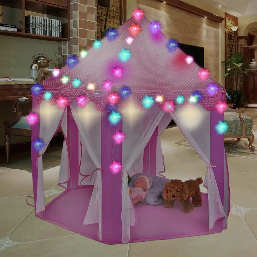 Дети играют шатер шар бассейн палатка для мальчиков и девочек принцесса замок