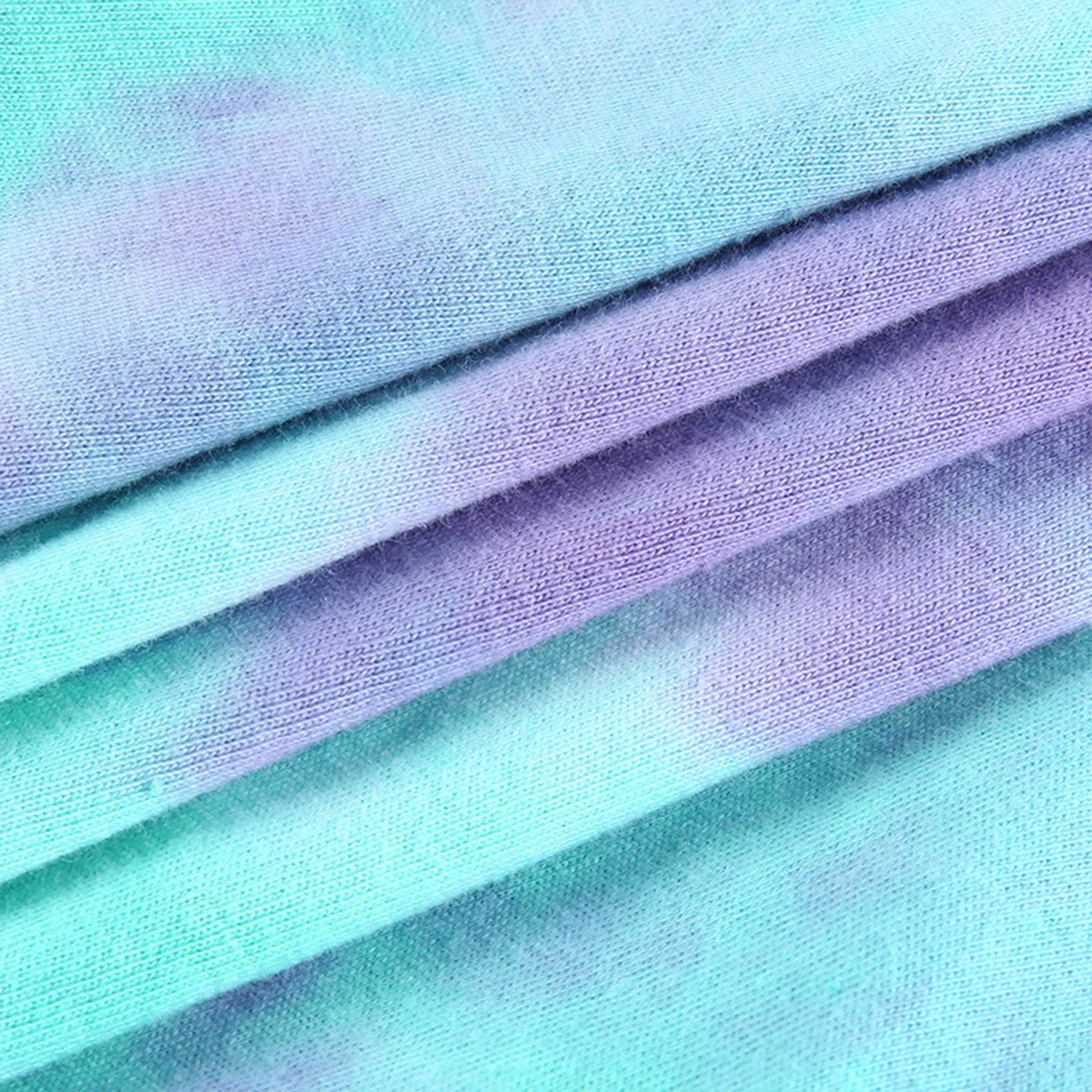 

Women New Fashion Colorful T-shirts Tie Dye Crop Top Round Neck Short Sleeve Ins Popular Pullover Short Tees Tops