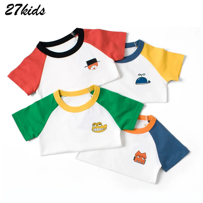 Детские топы с рисунком машинок 27 дюймов рубашки летняя детская одежда для