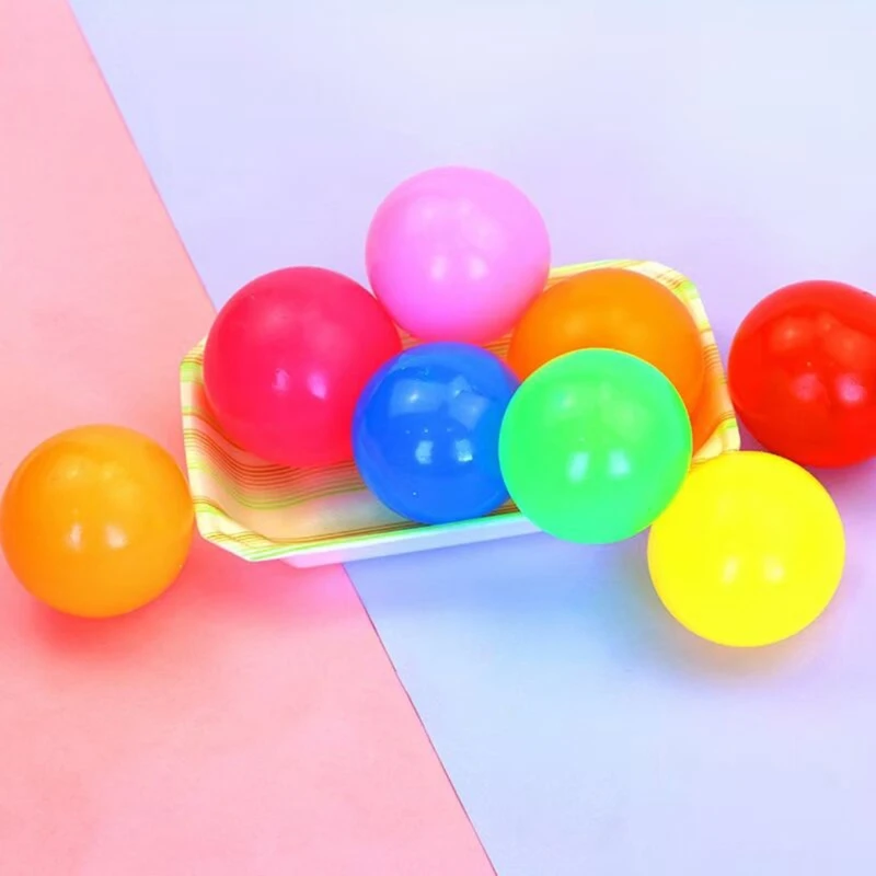 

P15C 1PC Silicone Anti-Stress Gadget Miniature Novelty Toy Stress Relief Color-changed Ball Realistic Toy Luminous Pinch Ball