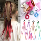 Резинка для волос для девочек, эластичная заколка для волос, аксессуары для волос, парик, конский хвост, детская плетеная заколка для волос