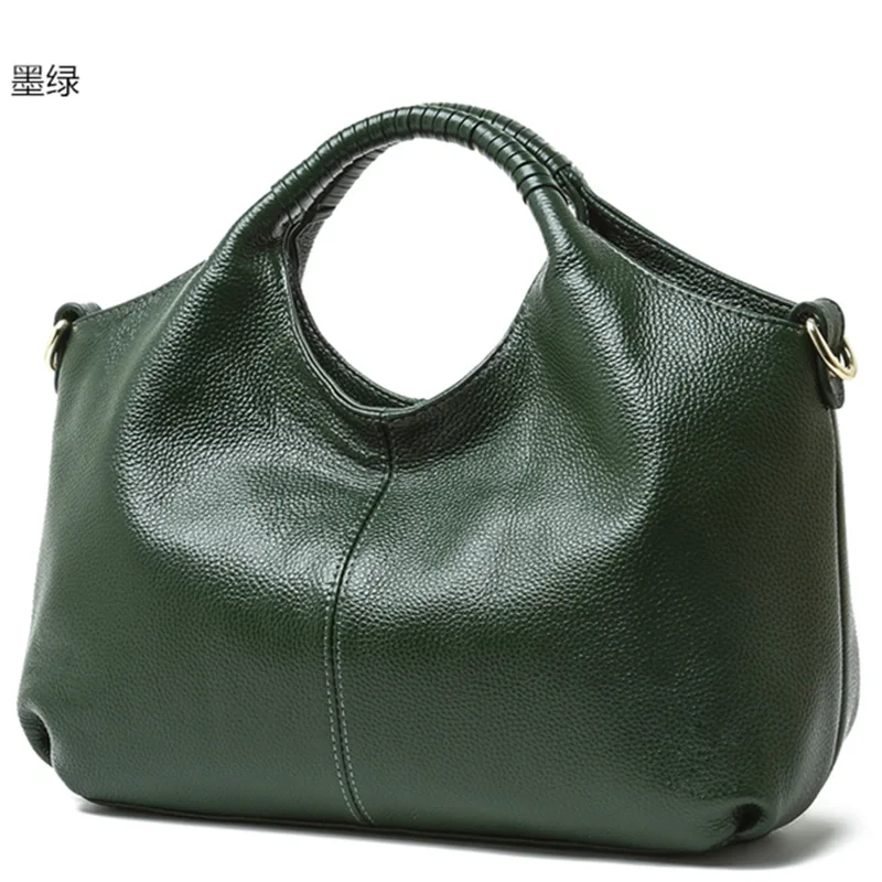 2018 Высококачественная женская сумка с ручками из 100% натуральной кожи мягкая