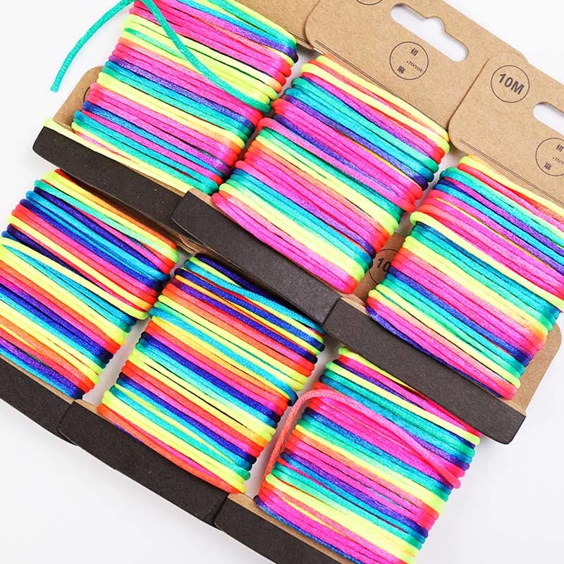 5 ярдов 2 мм разноцветная градиентная Ручная Веревка плетеная проволока сделай