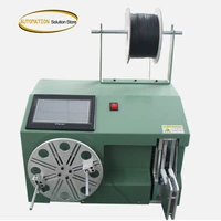 automatic small touch screen cable wire coil winding machine binding tie machine update from manual hand wire machine 220v 110v