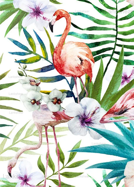 С изображениями цветов и животных Скандинавская Картина на холсте домашний