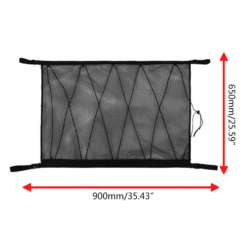

SUV Ceiling Cargo Net Pocket Car Roof Long Trip Storage Bag Tent Putting Quilt Childrens Sundries Interior Accessories 124B