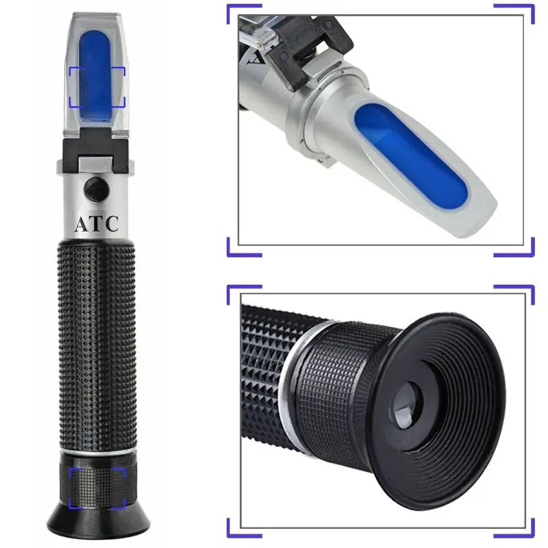 New Salinity Refractometer For Seawater And Marine Fishkeeping Aquarium 0-100 Ppt With Automatic Temperature Compensation | Инструменты