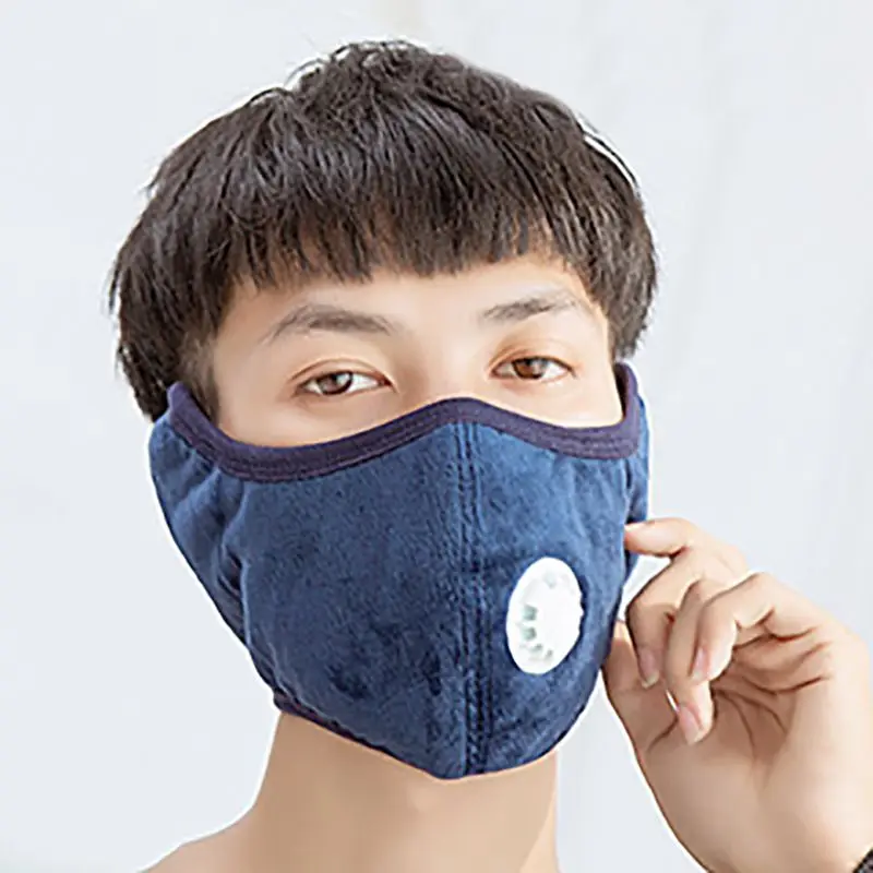 Осенняя дышащая маска Pm2.5 от смога и пыли унисекс теплая защита ушей Два в одном