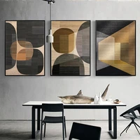abstract colors combination canvas print paintings brown geometric poster modern wall art pictures for living room office decor