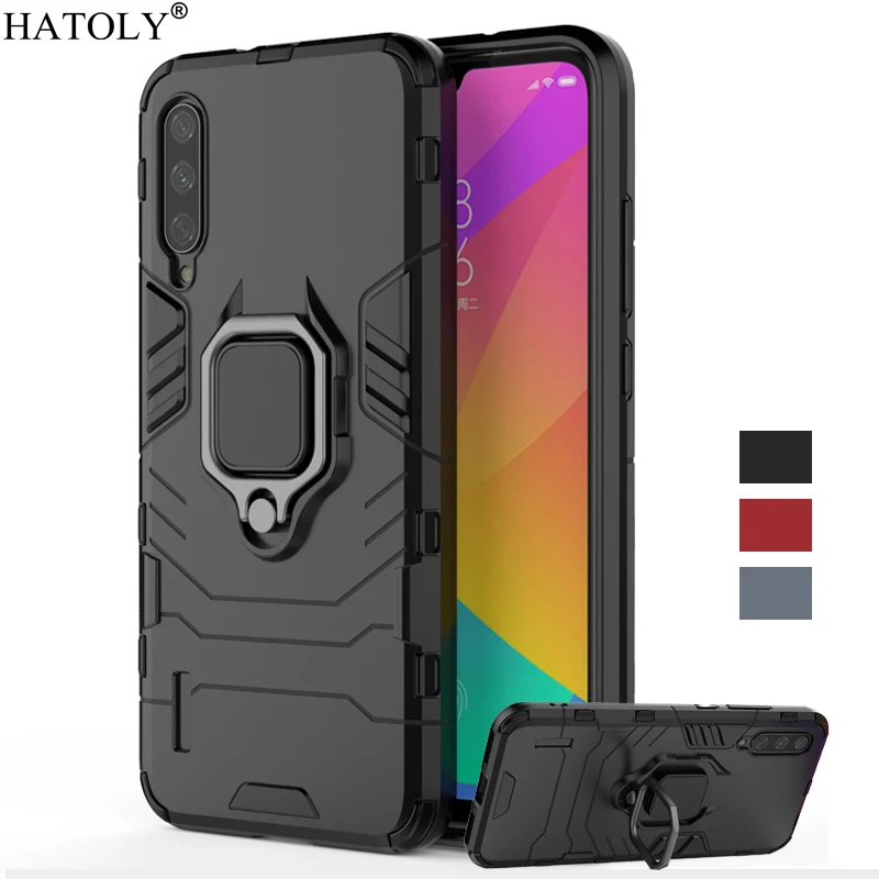 

Чехол для Xiaomi Mi CC9E, силиконовый и поликарбонатный кольцевой держатель, бампер для телефона, чехол для Xiaomi Mi CC9E, задняя крышка для Xiaomi Mi CC9E Funda