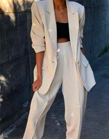 lady women suits set 2020 spring and autumn white peak lapel slim professional 2 piece set suit womens pantsuit customi made