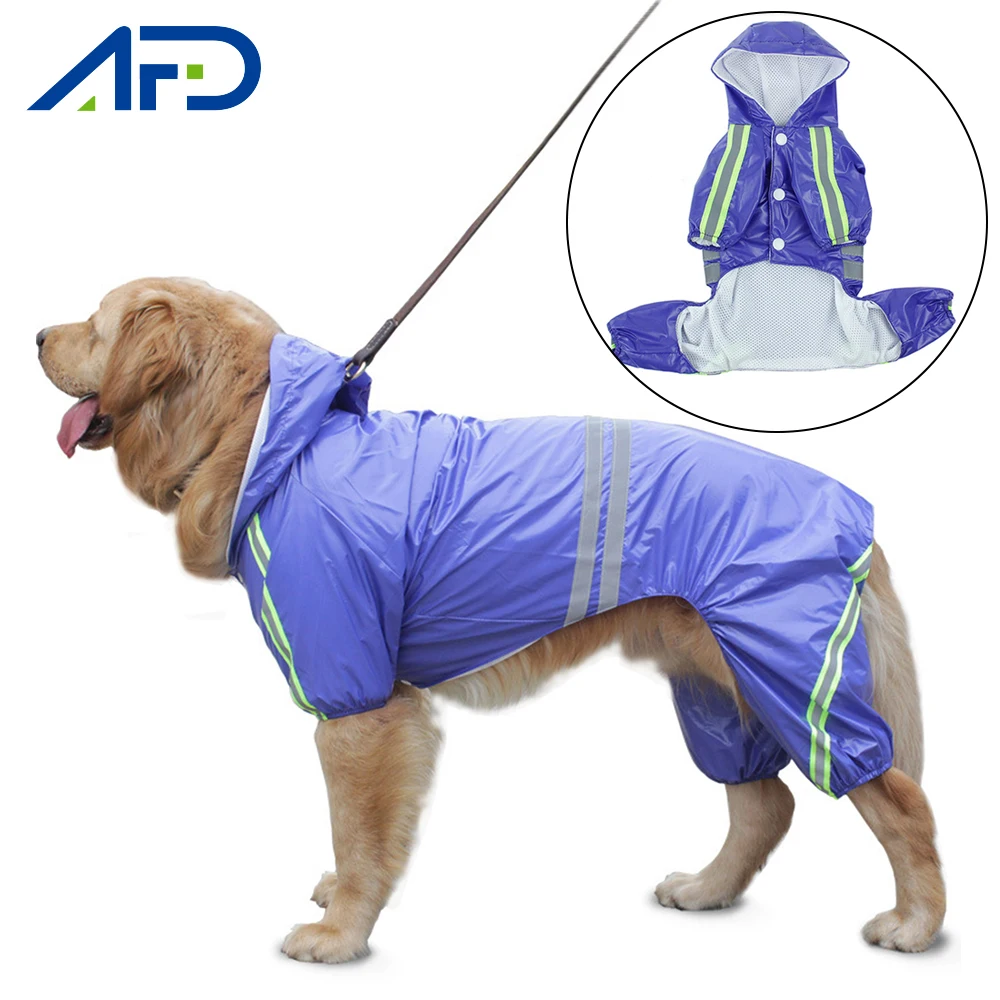 Дождевик для средних и больших собак водонепроницаемый дождевик непромокаемый