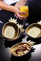 set of 6 pineapple design snack plates perfect for party appetizers including chips and pistacho stylish look