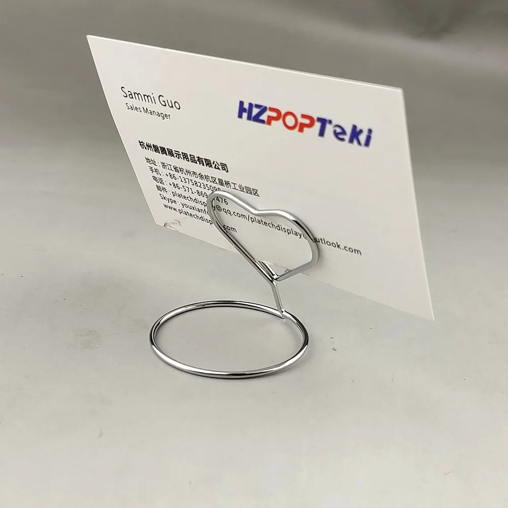 Металлическая проволока поп знак подставки Signage цена Бумага карточек Дисплей Label