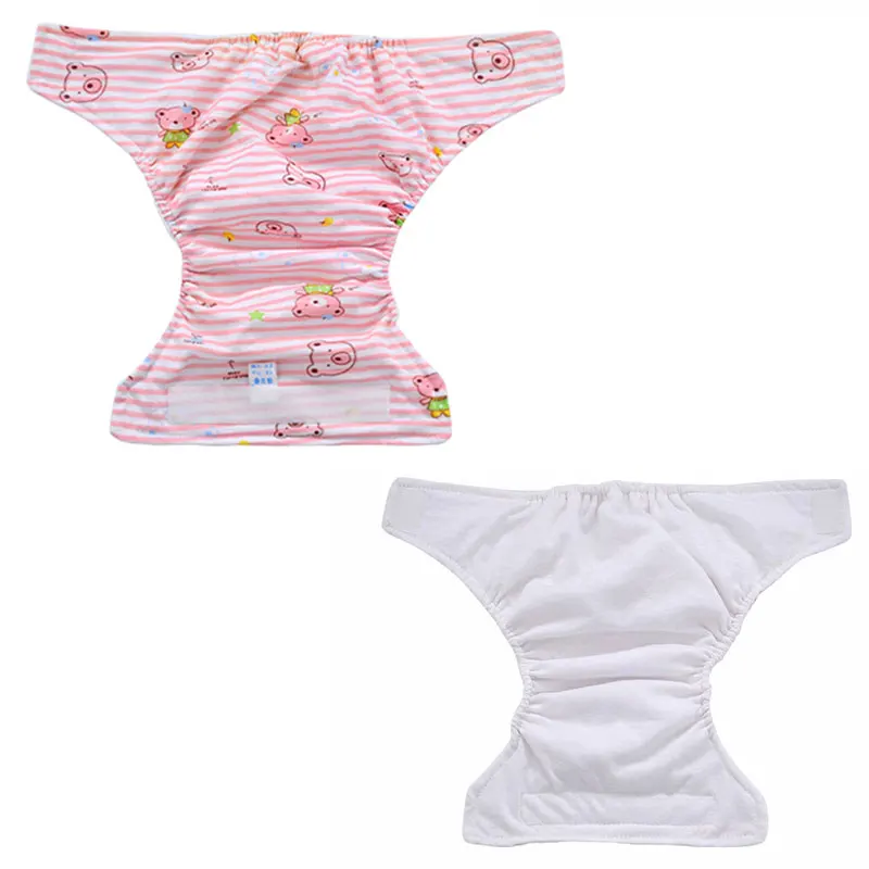 

Herbabe 100% Cotton Baby Nappies Waterproof Reusable Nappy Covers Cartoon Infant Baby Diaper Pants for Newborn Training Diapers