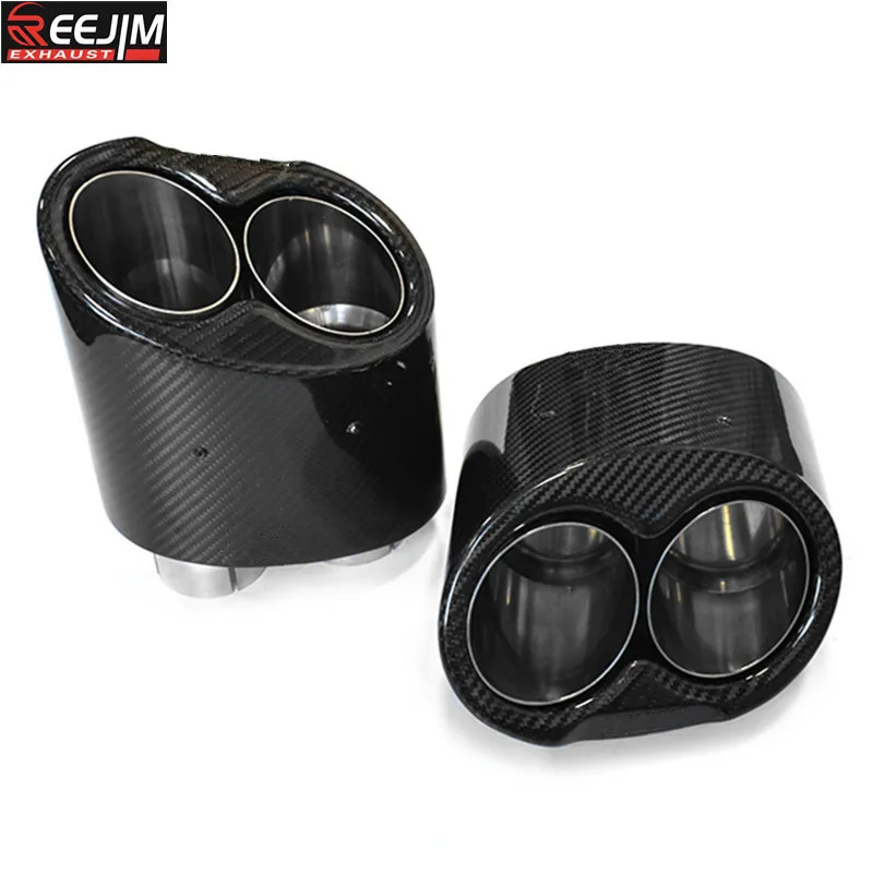 2 шт. Akrapovic выхлопной наконечник из углеродного волокна для Rudi RS3 RS4 RS5 RS6 RS7 A3 A4 A5 A6 A7 выхлопные наконечники выхлопная машина Стайлинг