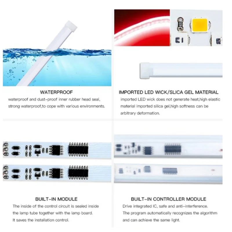 

Start scanning automobile LED daily light external ultra thin light guide bar dual color streamer turn signal driving light bar