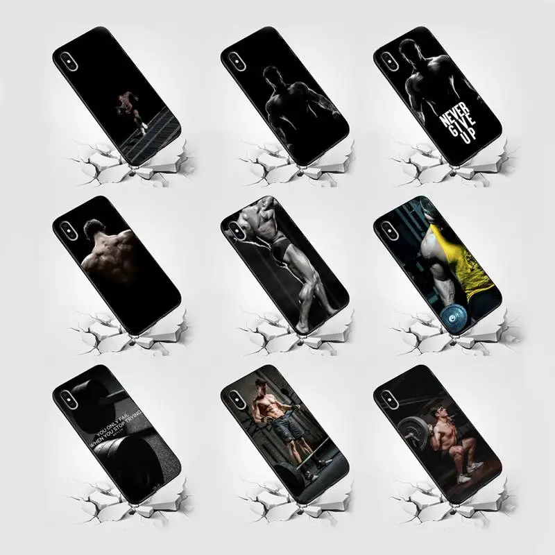 

Bodybuilding Men Fitness Gym Phone Case for Huawei P9 P10 P20 P30 40 plus pro lite SMART2019 SMART2020 fundas