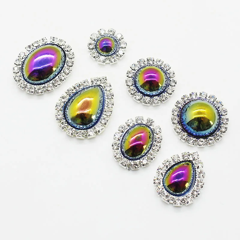 

Simple Black Symphony Rhinestone Accessories 10Pcs Diy Jewelry Accessories rhinestones Decoration Creative Making Variety sizes