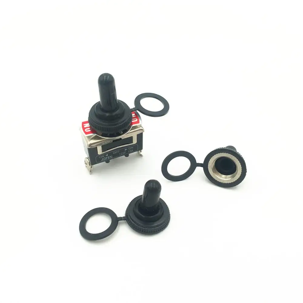 10sets Momentary Toggle Switch 123F 3-Pin 3 Position ON-OFF-ON SPDT 15A 250VAC Self-reset Switches with Waterproof Cap | Обустройство