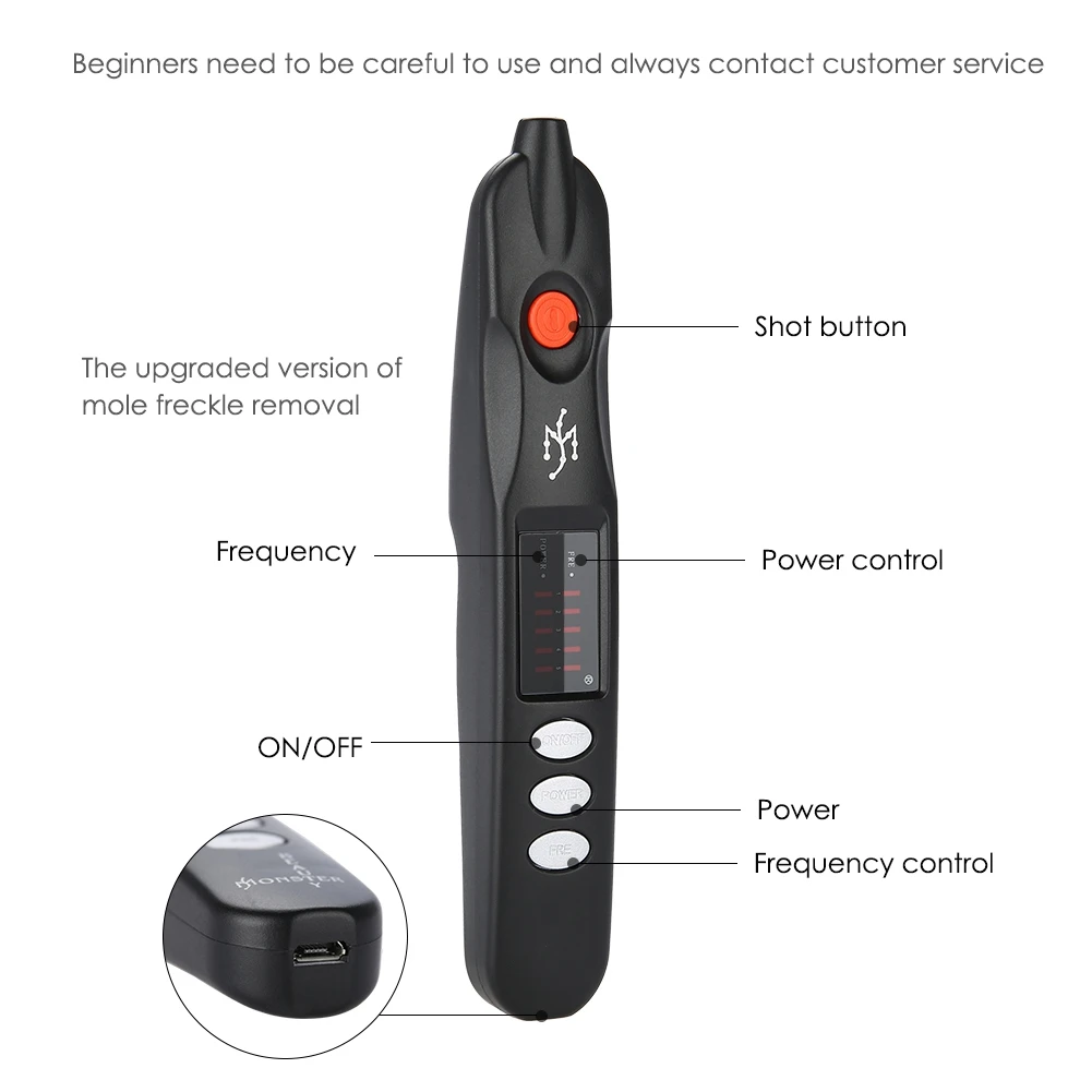 Электрическая плазменная ручка для удаления морщин и веснушек инструмент с ЖК