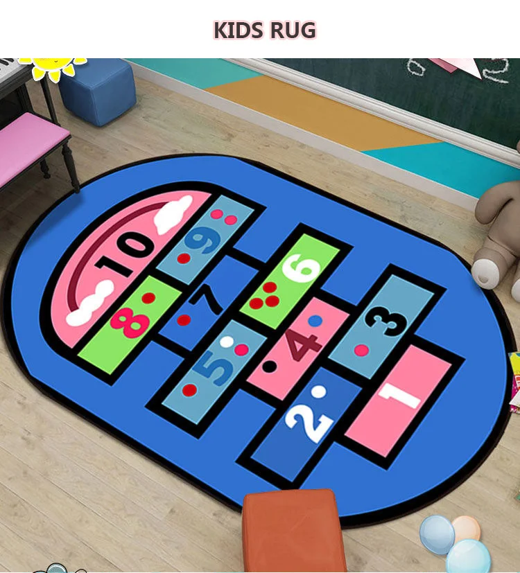 3D принт хрустальный бархатный детский игровой коврик 0,6 см коврик для ползания противоскользящий детский ковер круглый развивающий коврик для детей игровой коврик