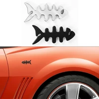 3d fishbone stickers car motorcycle stickers decal for rearview mirror car head engine cover windows decoration