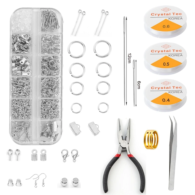 

Jewelry Making Supplies, Jewelry Repair Kit Jewelry Fixing Kit with Jewelry Wire and Findings Tools for Jewelry Making