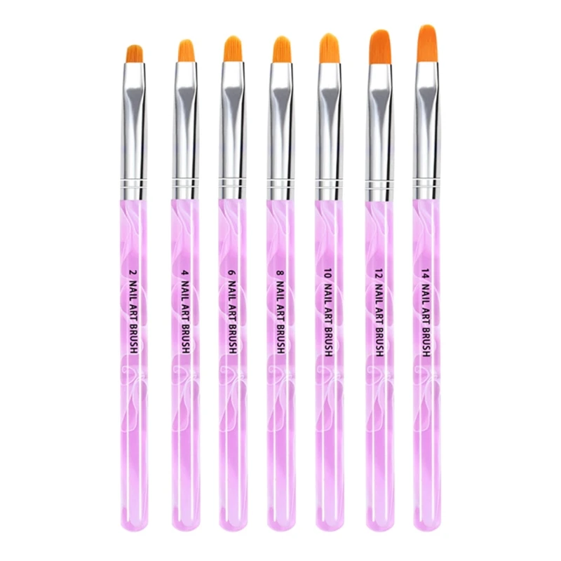 

Кисти для маникюра с УФ-гелем 652C, 7 шт.