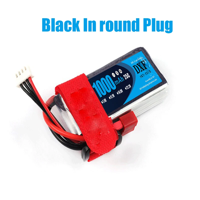 1PCS3S1000mahBlack DXF Батарея Lipo 2S 3S 7,4 V 11,1 V 5200 мА/ч, 7000 мА/ч, 60C 120C 100C 200C 25C 50C на колесиках 1000 мАч 3S FPV RC вертолет автомобиля - Цвет: 1PCS3S1000mahBlack