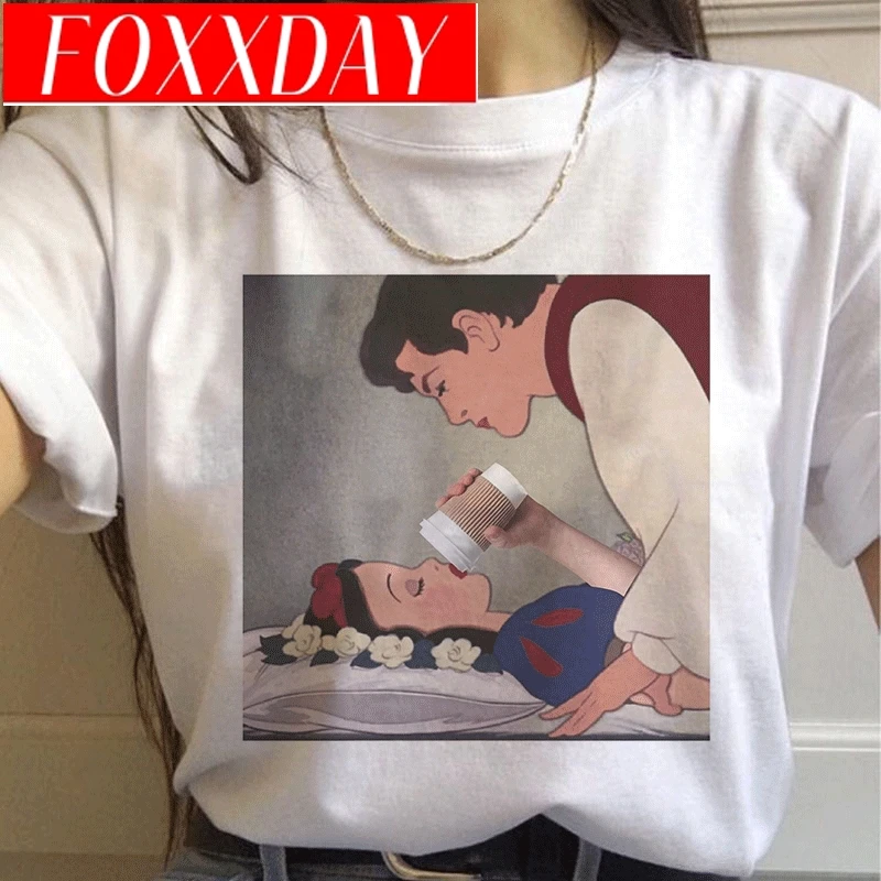 Женская футболка в стиле Харадзюку с круглым вырезом и принтом панк Повседневная