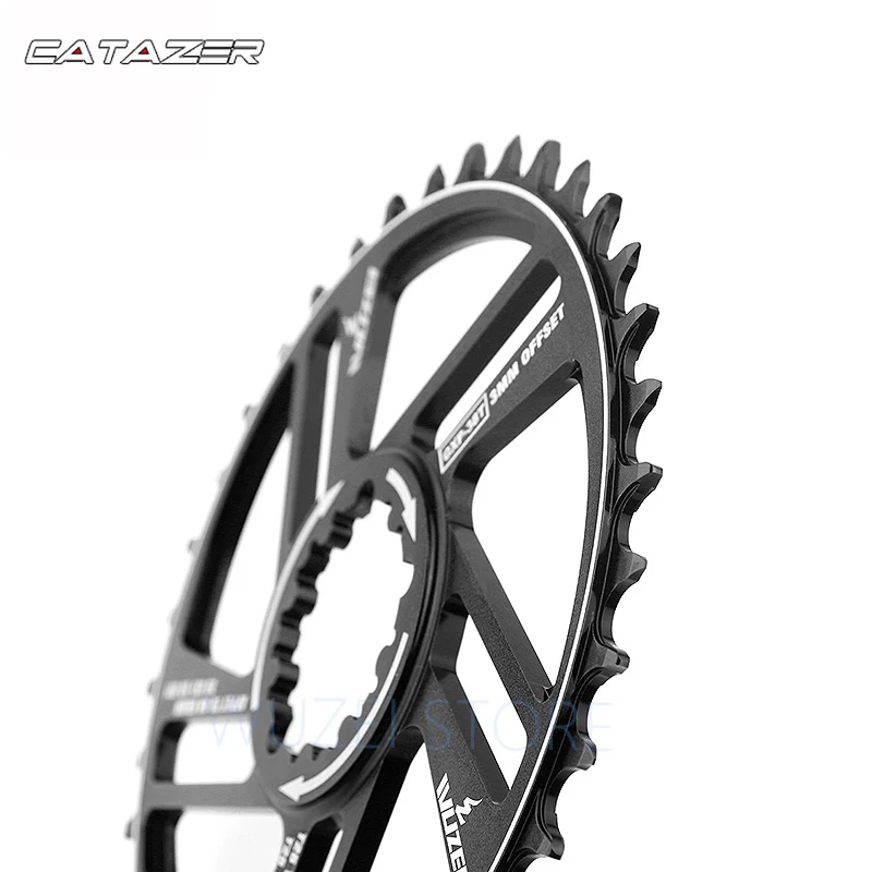 WUZEI MTB Mountain Bike Chainring 30/32/34/36/38T 3/6 degrees Boost Chainwheel for Sram 11/12S SX NX GX GXP Crankset