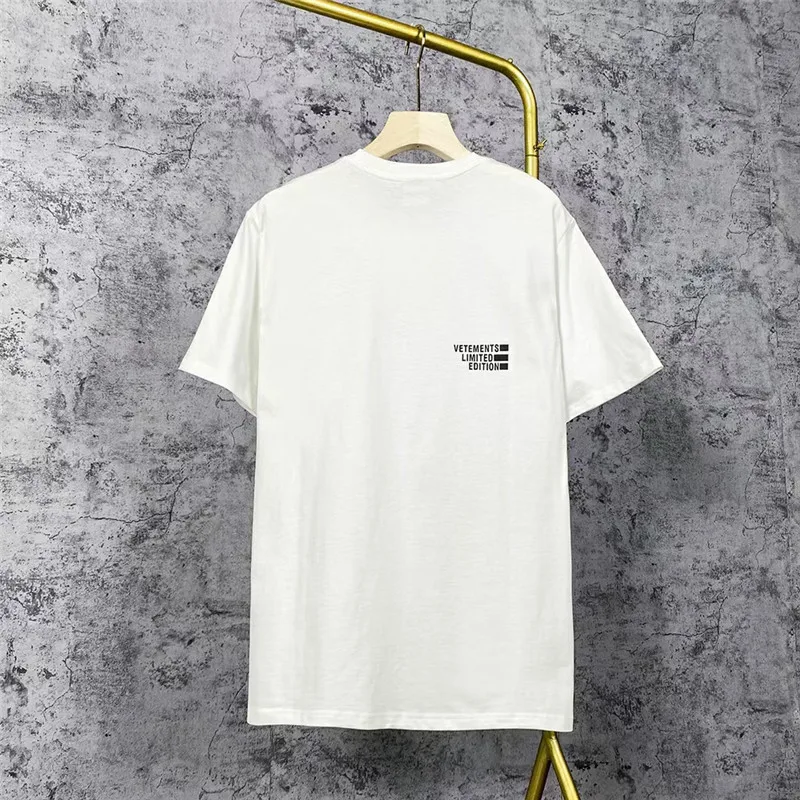 

LIMITED 2021SS VETEMENTS EDITION Tee Men Women High Quality VETEMENTS T-shirt VTM Tops Collar Tag