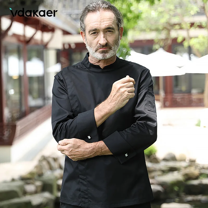 Высококачественная рубашка с длинным рукавом для мужчин шеф повар ресторан