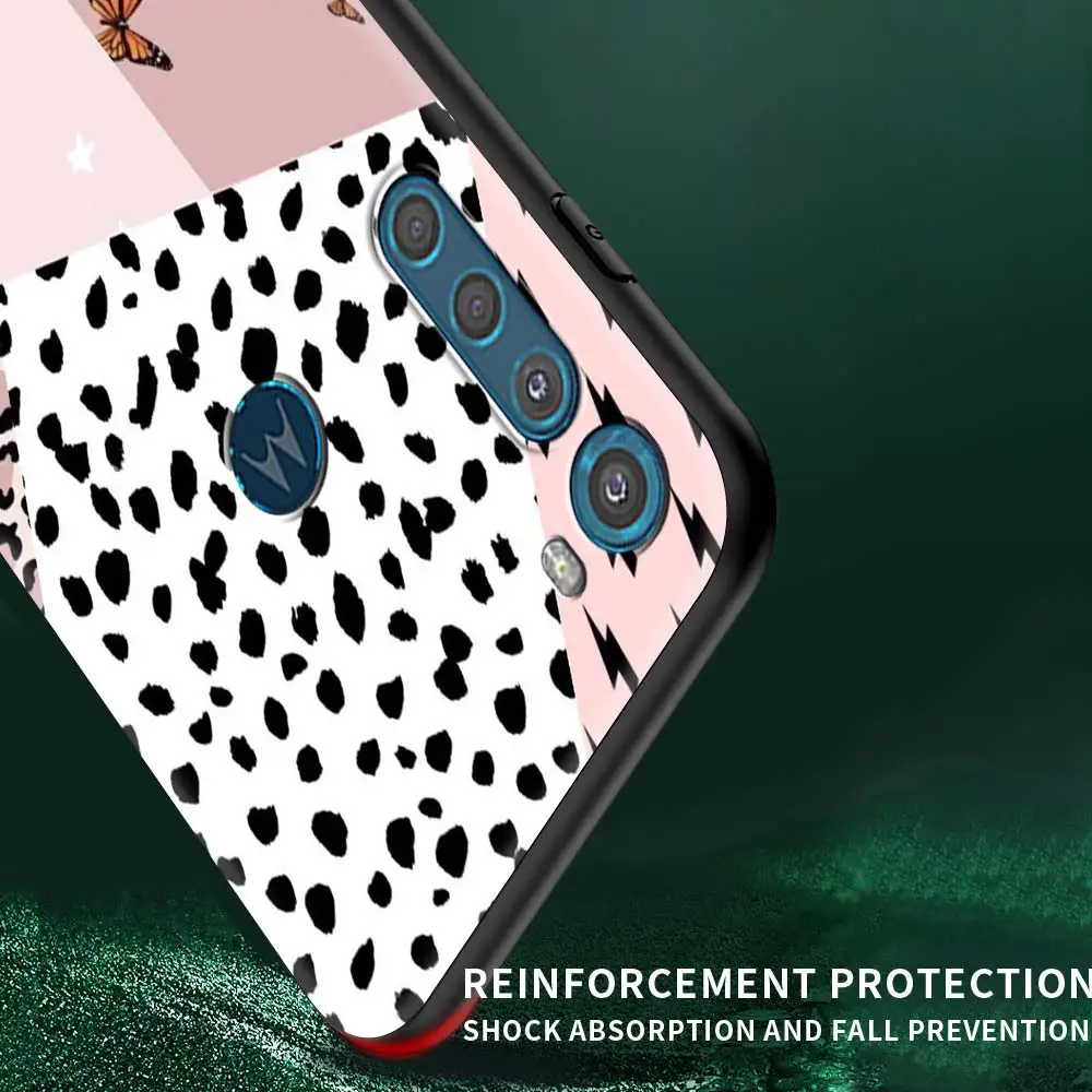 phone case for motorola g9 play one fusion g8 power capas for moto edge plus e6s g stylus soft cover leopard print free global shipping