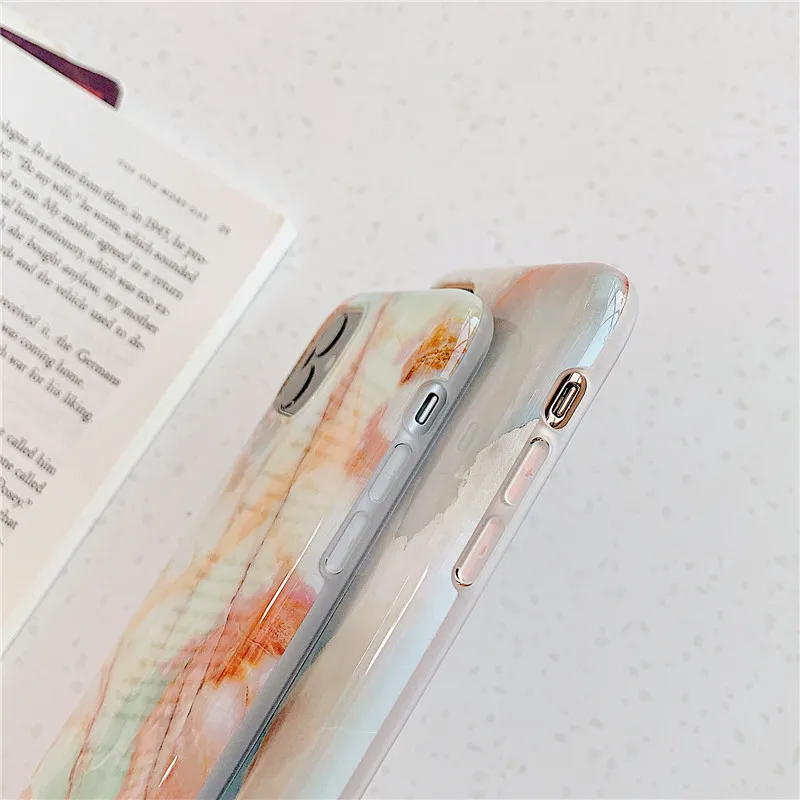 Гладкий мраморный силиконовый чехол для iphone 11 Pro Max задняя крышка 6 S 7 8 Plus X XS XR