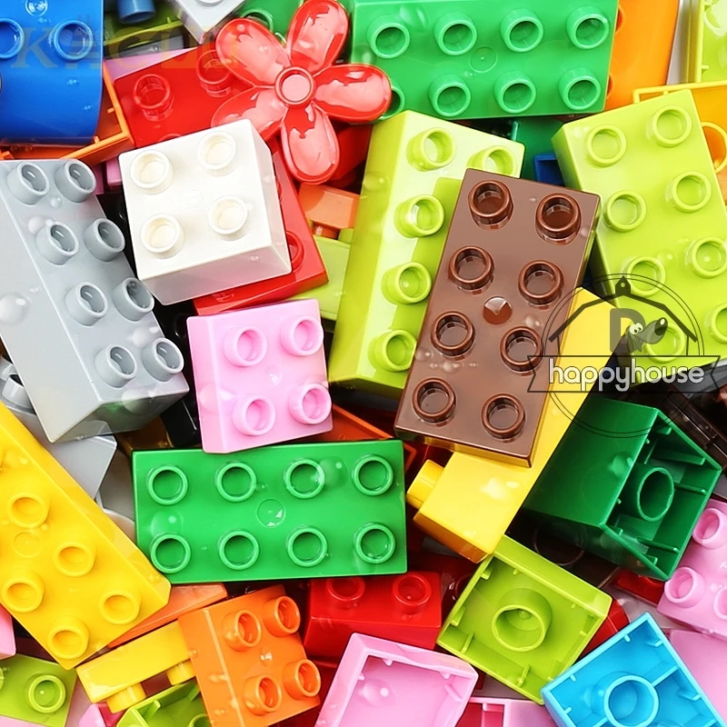 

Marble Race Run Bricks Compatible Duploed Big Size Building Blocks Funnel Slide Blocks DIY Bricks Toys For Children Kids Gift
