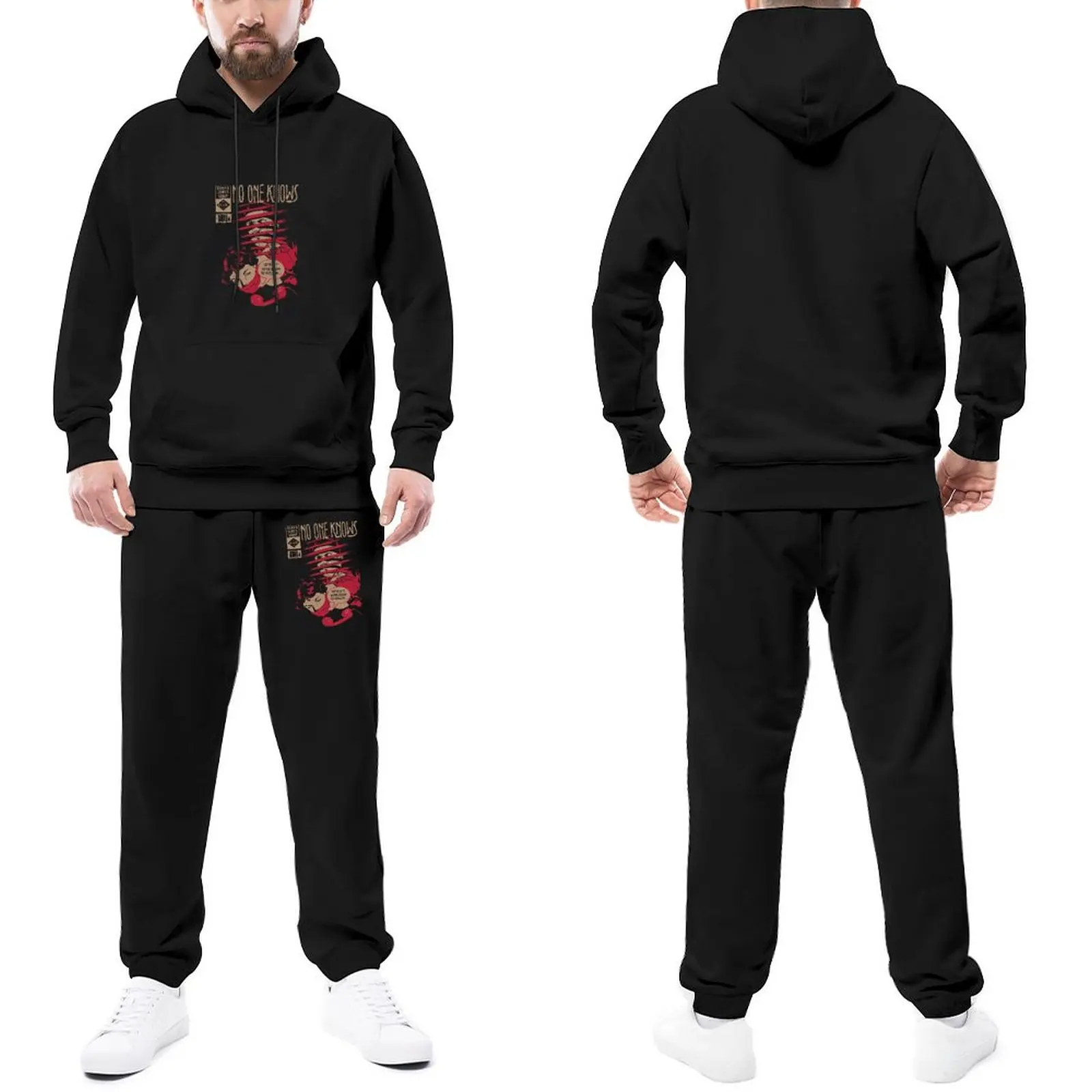

Queens of The Stone Age Tracksuit Set No One Knows Halloween Sweatsuits Male Sweatpants and Hoodie Set Style