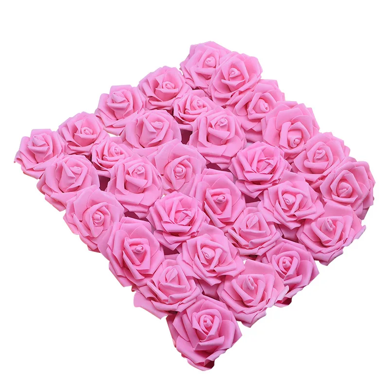 F04 Pink 20 шт./лот 8 см искусственные цветы ПЭ пена Роза поддельные бутоны для дома Свадебные цветы невесты украшение букетов - Цвет: F04 Pink