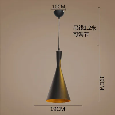 C Наклонные внутренние, из кованого железа абажур промышленный ретро Edison современная люстра светодиодный потолочный светильник для гостиной, спальни, дома - Цвет корпуса: C