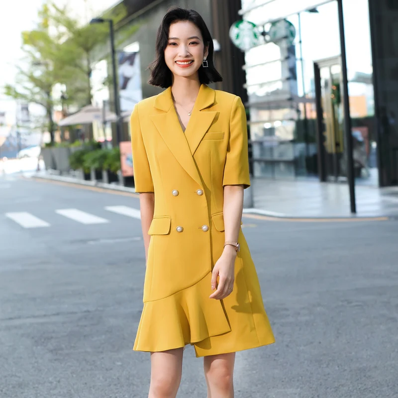 Платье женское летнее желтое с коротким рукавом | Женская одежда