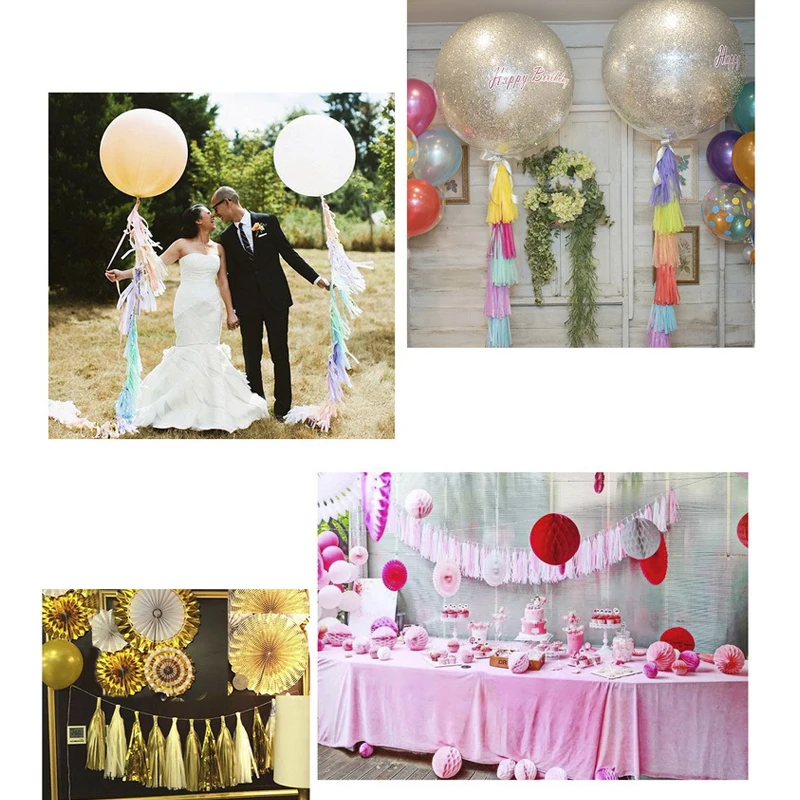 1 упаковка бумажное украшение для свадьбы кисточки лента-гирлянда занавеска