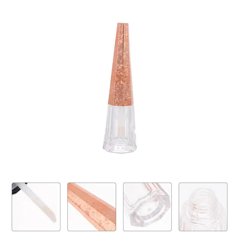 

9pcs Travel Refillable Conical Shaped Lip Gloss Bottles Lip Gloss Tube Containers