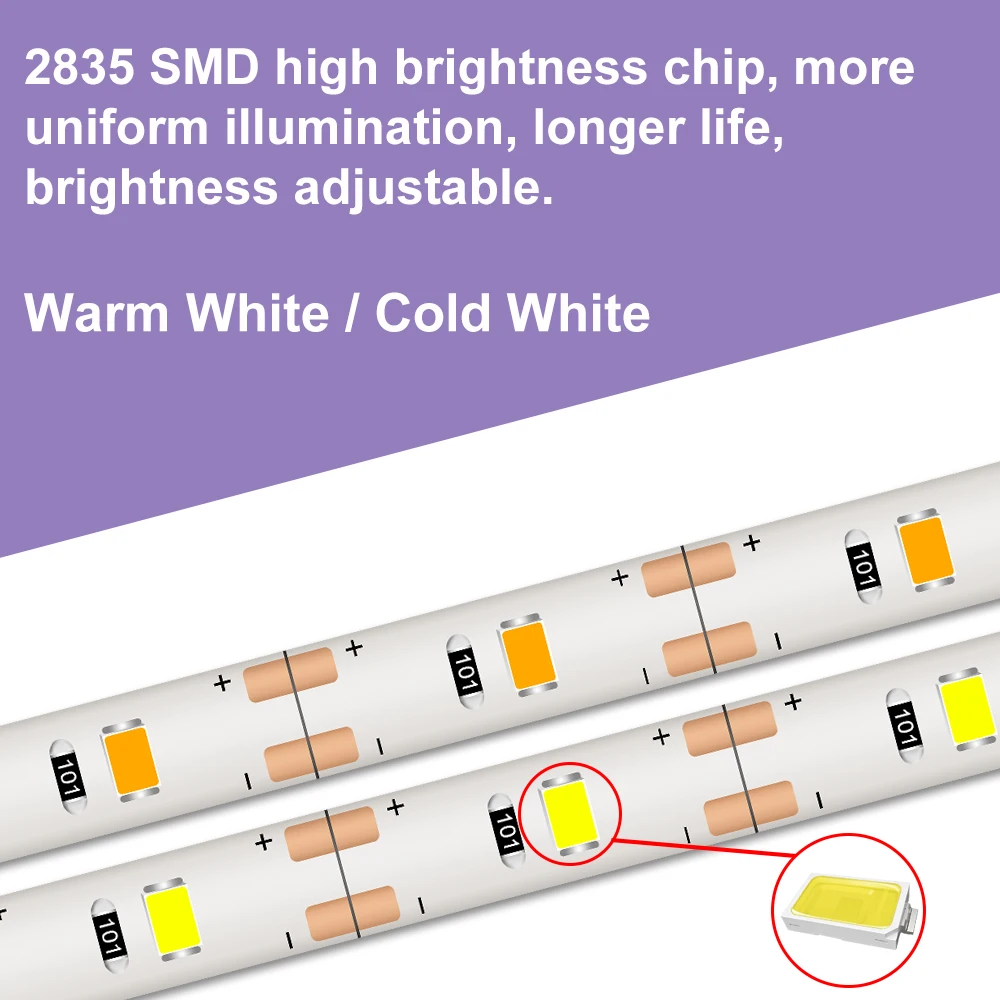 Диммируемый Светильник для зеркала макияжа гибкая светодиодная лента с USB