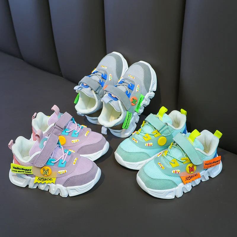 Новинка 2020 года Модная детская спортивная обувь для мальчиков и девочек Дышащие