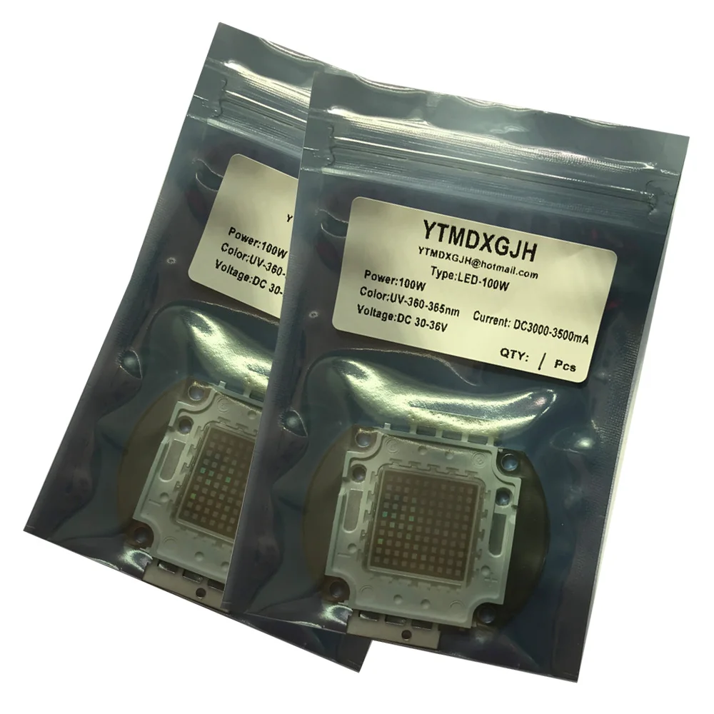 

High Power Ultraviolet Lights 3W 5W 10W 20W 30W 50W UV Purple LED Chips 365Nm 385Nm 390Nm 400Nm 405Nm COB for 100W UVA