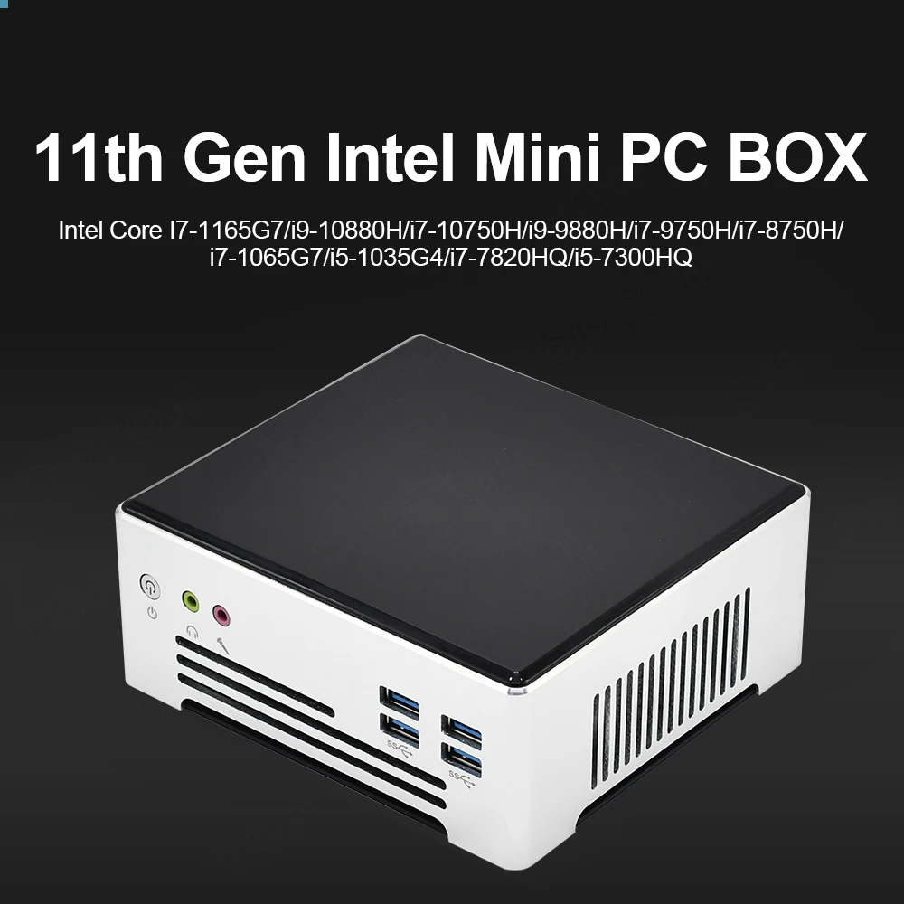 Настольный компьютер Topton 11 поколения Intel Mini PC Core i7 1165G7 i9 10880H 2 * Lans DDR4 64 Гб M.2 NVMe SSD Nuc